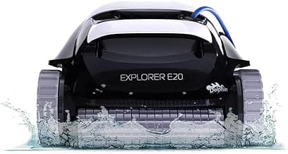 Dolphin (2025 Model) Explorer E20 Automatic Robotic Pool Vacuum Cleaner, Wall Climbing, Active Scrubber Brush, Ideal for In-Ground Pool up to 33 FT in Length