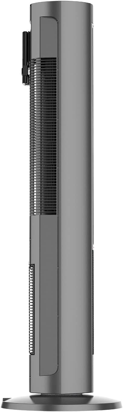 Lasko Oscillating All Season Tower Fan and Space Heater in One for Home with Adjustable Thermostat, Tip-Over Switch, 4 Fan Speeds, 3 Heat Settings and Remote Control, 42 Inches, 1500W, Gray, FH515