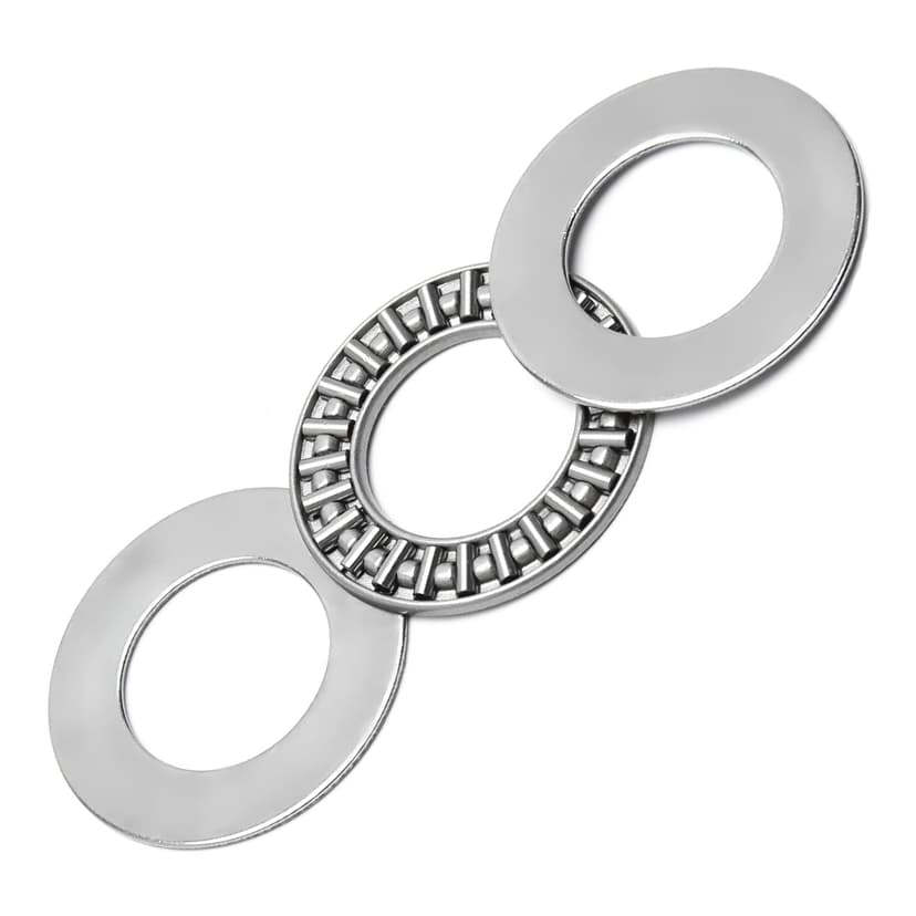 2 Sets AXK2035 Needle Roller Bearings, Thrust Bearing w 4 Washers, 20mm ID, 35mm OD, 4mm Thk, GCr15 Small Bearings for Lawn Mower Truck Power Steering