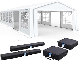 Quictent Premium 20x40 Party Tent Heavy Duty Outdoor Gazebo White Event Shelter Wedding Canopy Tent for Parties Carport BBQ with Removable Sidewall Windows & Storage Bags