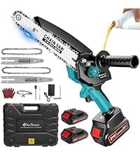 Hedge Trimmer Cordless with Battery, 2-in-1 Electric 21V Handheld Grass Shear Cutter with 2 Pack Rechargeable Battery, Men Gifts Mini Bush Trimmer Kit for Garden Yard Lawn Pruning