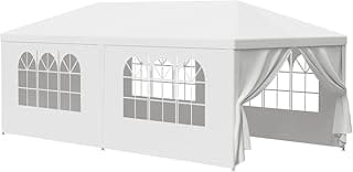 10 x 20 Outdoor Party Wedding Tent Canopy Camping Gazebo Storage BBQ Shelter Pavilion, 6 Removable Sidewalls (10x20)
