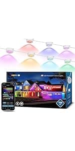 LE 33ft 240 LED Rope Lights Outdoor, Upgraded 2700K Warm White, 24 Volts Connectable, Classic 3/8 inch Clear Tube, Waterproof String Lights for Outside Patio Deck Railing Stair Fence Yard Landscape