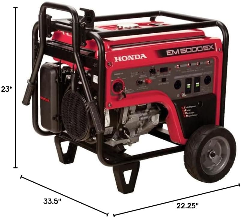 Honda 664350 EM5000SX 120V/240V 5000-Watt 389cc Portable Generator with Co-Minder