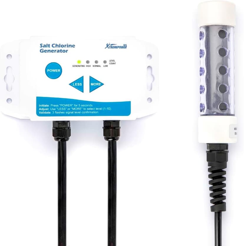 XtremepowerUS Saltwater Chlorine Generation System for Spas and Hot Tubs Up to 3,000 Gallons, Chemical-Free, Converts Any Spa to Saltwater System