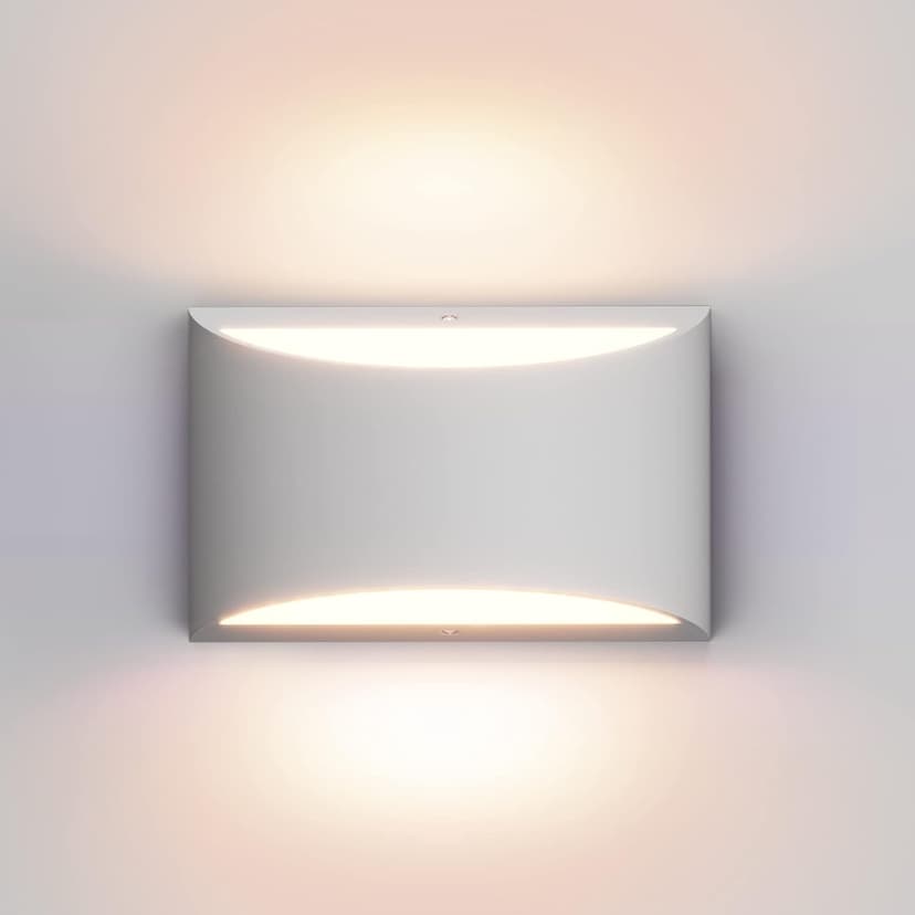 Aipsun Aluminum Modern Indoor LED Wall Sconce Interior Wall Lights 1 Pack Hardwired Up and Down Wall Mount Light for Living Room Bedroom Hallway Corridor Warm White 3000K(with G9 Bulbs)