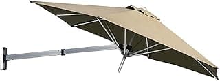Patio Umbrella,Wall Mounted Patio Umbrella, Sun Canopy Umbrella Outdoor Garden Balcony Tilting Sunshade, Parasol For Yard/Garden/Deck Porch
