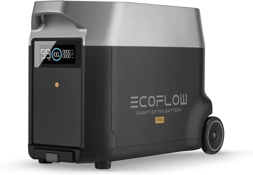 EF ECOFLOW Delta Pro Extra Battery 3600Wh, 2.7H to Full Charge, Battery Backup for Home Use, Blackout, Camping, RV