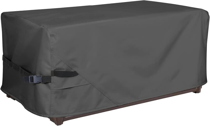 Porch Shield Patio Deck Box Storage Cover - 600D Outdoor Waterproof Tear Resistant Rectangular Fire Pit Table Covers 44 x 28 x 24inch Black