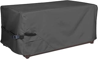 Porch Shield Patio Deck Box Storage Cover - 600D Outdoor Waterproof Tear Resistant Rectangular Fire Pit Table Covers 44 x 28 x 24inch Black
