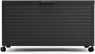 134 Gallon Large Outdoor Deck Box with Wheels, Storage Box with Lid for Patio Furniture, Garden Tools, Outdoor Cushion, Charcoal