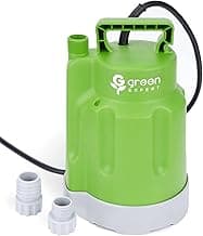 Green Expert 1/4HP Submersible Sump Pump 25-Foot Power Cord High Flow 1800GPH for Water Removal Household Drainage Utility Pump Easy to Use in Pools Hot Tub Flooded House Suit to Garden Hose