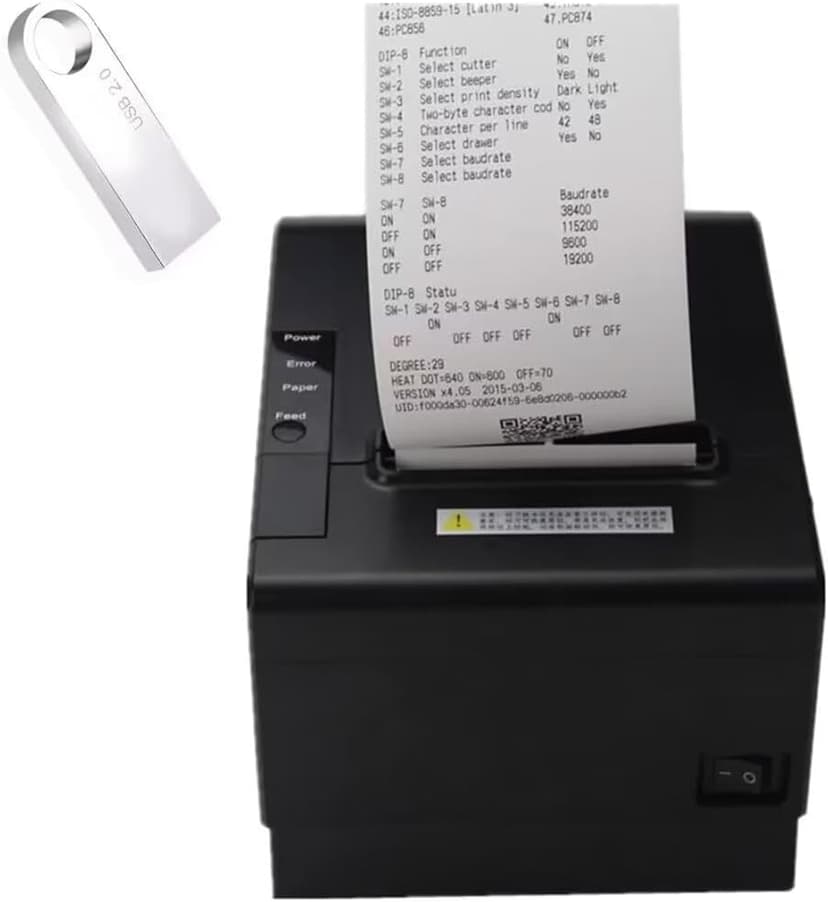 pos kithcen Printer,Bluetooth Ethernet/LAN 80mm Restaurant Auto Cutter Wireless iOS Android Thermal Receipt Bill Ticket Printer for Small Business,Support Cash Drawer (Bluetooth+LAN/Ethernet+USB)