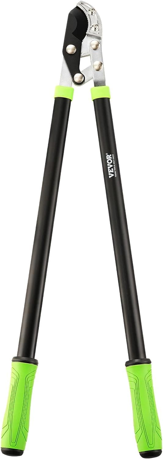 VEVOR Loppers for Tree Trimming, 32 inch Garden Anvil Trimmer with Compound Action, Sharp Steel Blade, Heavy Duty Tree Branch Cutter Up to 2 inch Dia Cut Capacity, Ergonomically Designed Handles