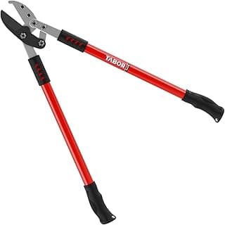 TABOR TOOLS GG12A Anvil Lopper with Compound Action, 30 Inch Tree Trimmer, Thick Branch Cutter with ⌀ 2 Inch Cutting Capacity, Chops Thick Branches with Ease.