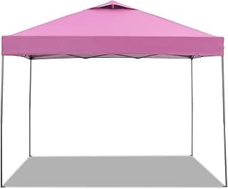 GDY 10'x10' Pop Up Canopy Tent, Outdoor Canopy Tent, Commercial Instant Gazebos, Portable Shelter Canopies, for Patio/Outdoor/Wedding Parties and Events,(Pink).