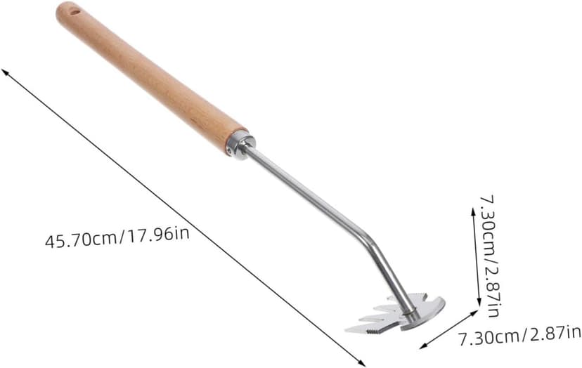 Garden Weeding Tool Ergonomic Handle Rake Multi-Function Weeder for Professional Grade Gardening