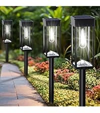 8 Pack Reinforced Ground Stakes, 0.75" x 5.12" Solar Lights Spikes, ABS Plastic Replacement Nails for Pathway Garden Torch Lights