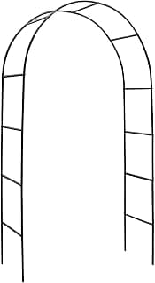 Metal Pergola Arbor, Outdoor Flower Garden Arch Trellis, Steel Garden Arbor for Climbing Plants, Wedding Decoration, 7'8" H x 4'5" W