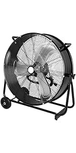 BILT HARD 4300 CFM 18 in. Industrial Wall Mount Fan, 3-Speeds High Velocity Wall Fan with Sealed Motor, Heavy Duty Metal Barn Fans for Garage, Commercial, Greenhouse, Warehouse, Shop Use