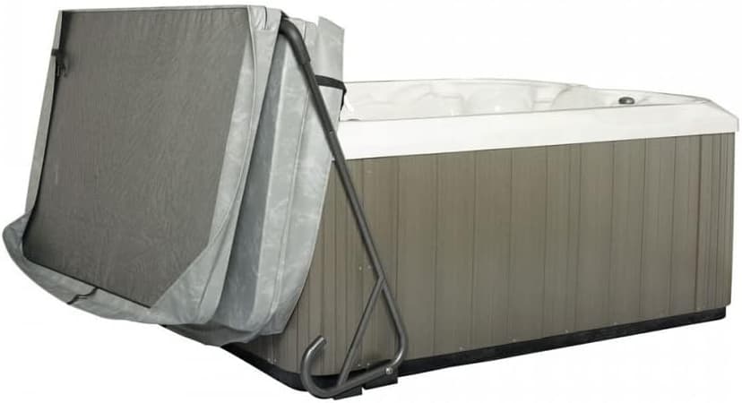 Lazy Lifter® Heavy-Duty Hot Tub Cover Lifter, No-Drill Spa Cover Lift for 6'-8' Hot Tubs, Adjustable Height Arm for Swim Spa Covers, Extra Large Footplate for Stability