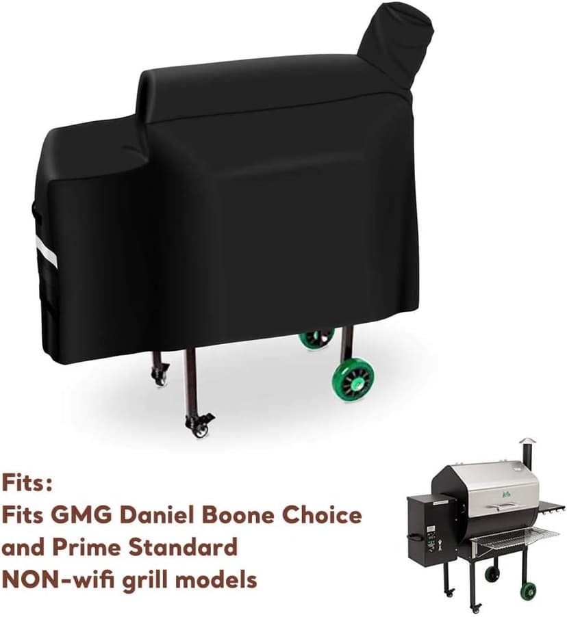 QuliMetal DB Grill Cover for Green Mountain Grill Daniel Boone Choice and Prime Standard Grills, Anti-UV & Waterproof, Heavy Duty Patio BBQ Grill Cover, 53.5 x 19.7 x 25 Inches