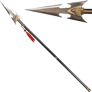 SV Hand-Built Warrior Spear Traditional Chinese Weapon Old Weapon Metal 56.3 inches, Suitable for Display or Collection