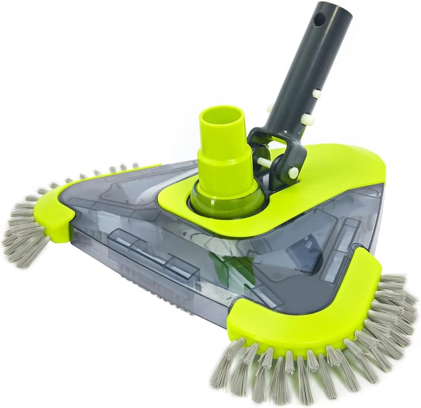 Sepetrel Upgrade Pool Vacuum Head with Side Brush & Universal Rotatable Hose Adapter,Weighted Triangular Shape(Safe for Vinyl Liner Pool)