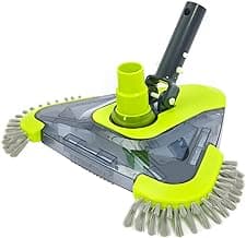 Sepetrel Upgrade Pool Vacuum Head with Side Brush & Universal Rotatable Hose Adapter,Weighted Triangular Shape(Safe for Vinyl Liner Pool)