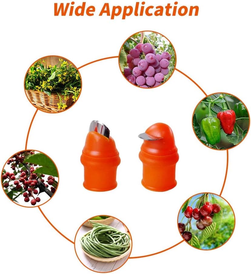 YBB 12 Pcs Gardening Silicone Thumb Knife Harvesting Tool, Separator Finger Plant Fruit Picking Knife Garden Tool (L)