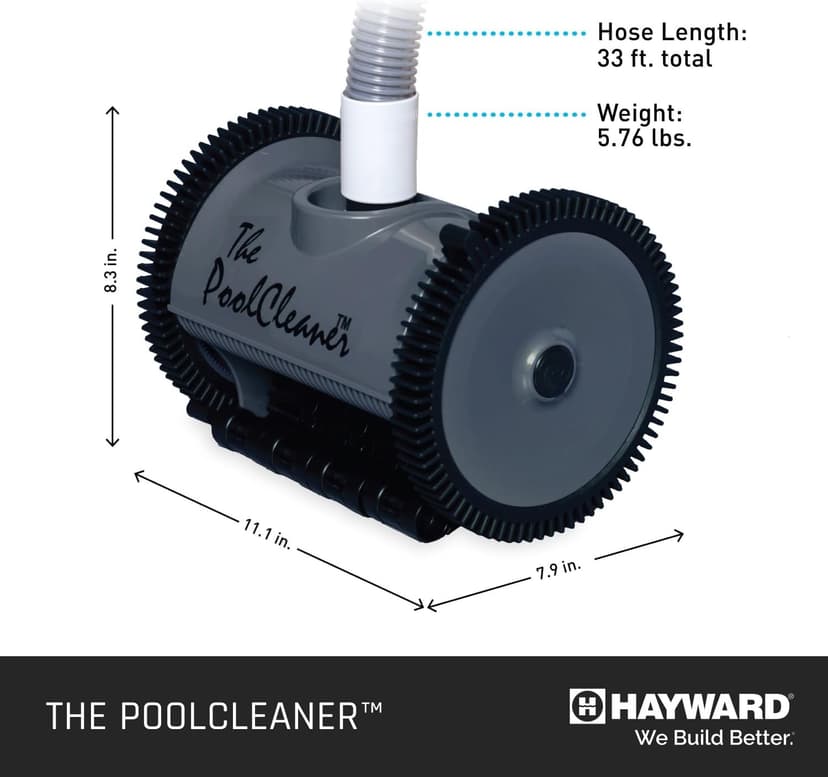 Hayward W3PVS20GST Poolvergnuegen Suction Pool Cleaner for In-Ground Pools up to 16 x 32 ft. (Automatic Pool Vaccum), Gray