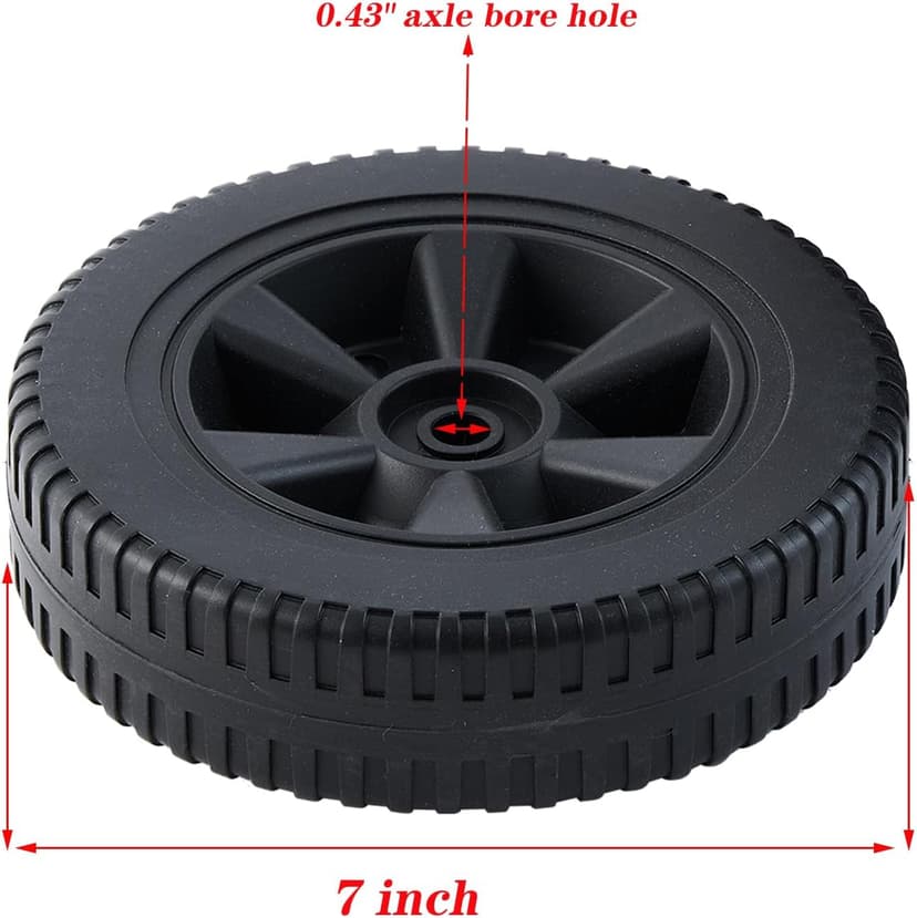 7 Inch 70-05-104 DGF493BNP DGH474CRP Wheels Replacement Parts for Dyna Glo Grill Wheels DGF510SBP DGH450CRP DGH450CRP-D DGH450CRP-D DGB494SPB Plastic Black Gas Grill Wheel Replacement 2 pcs