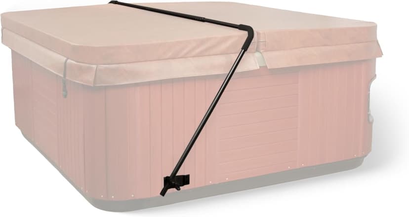 HEATWAVE Low Mount Spa Cover Lift – Compatible with Rectangular/Square Spas up to 8 ft Wide – Easy to Use Hot Tub Cover Lifter with Durable Power Coated Steel & Adjustable Spacers - Black