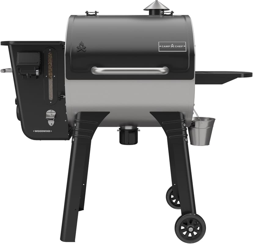 Camp Chef Woodwind 24 Pellet Grill - Stainless Steel Barbecue Grill with WiFi Connectivity - Compatible with Sidekick Barbecue Accessories - 811 sq in Total Rack Area