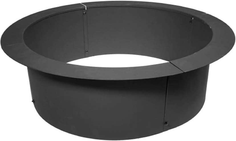 Titan Great Outdoors 33" Diameter Steel Fire Pit Liner Ring Heavy Duty DIY In-Ground Outdoor Build Your Own Bonfire