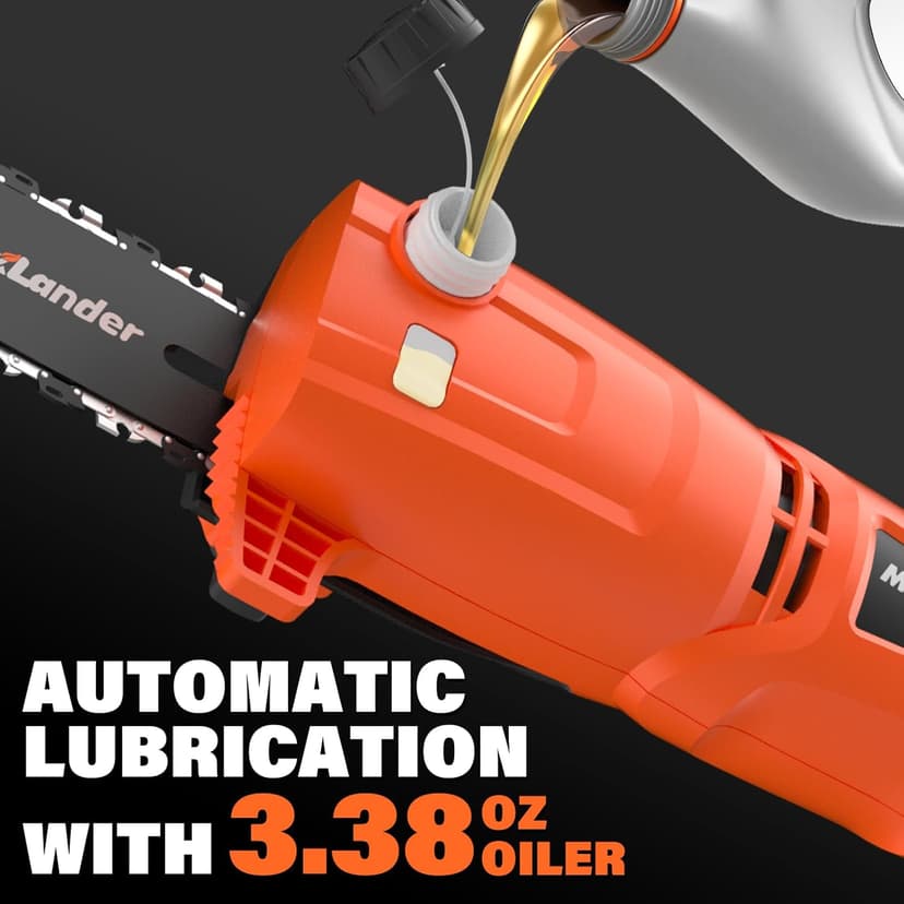 MAXLANDER 8-Inch Electric Pole Saw Corded - 6 Amp Pole Saws for Tree Trimming, Lightweight & Efficient Pole Saw - Easy Tree Trimming & Tool-Free Setup