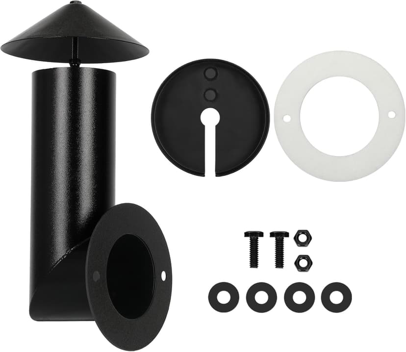 Enhanced Pellet Grill Smoke Stack Chimney Replacement For Pit Boss Traeger Camp Chef,Upgraded Stack Smoker Kits with Umbrella, Lid, Chimney Tube, Screws, Gaskets, Nuts and Felt Washer