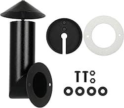 Enhanced Pellet Grill Smoke Stack Chimney Replacement For Pit Boss Traeger Camp Chef,Upgraded Stack Smoker Kits with Umbrella, Lid, Chimney Tube, Screws, Gaskets, Nuts and Felt Washer