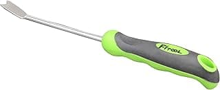 Stainless Steel Straight Weeder 13-Inch - Premium Garden Hand Weeder - Deep Underground Weeder - Stainless Steel Blade Mirror Polishing - with Soft Dual-Color Ergonomic Handle