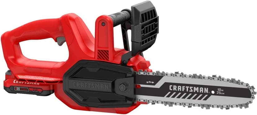 CRAFTSMAN V20 Mini Chainsaw, 10 inch, Battery and Charger Included (CMCCS610D1)