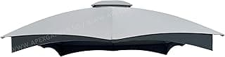 APEX GARDEN Replacement Canopy Top for Lowe's Allen Roth 10X12 Gazebo #GF-12S004B-1 (Grey)