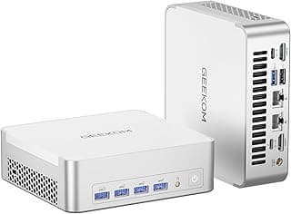 GEEKOM XT1 Mega AI Mini PC,14th Gen Intel Core Ultra U5-125H Processor (14C/18T,up to 4.5 GHz),32GB DDR5 1TB PCIe Gen4 SSD,Mini Desktop Computers Windows 11 Pro,WiFi 7/BT 5.4/Dual 2.5G LAN/USB4.0/8K