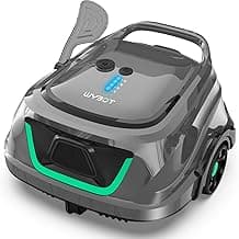 (New Upgraded) WYBOT A1 Cordless Robotic Pool Cleaner, Automatic Pool Vacuum with 120 Mins, Double Filters, LED Indicator, Ideal for Above Ground Flat Pools - Black & Green