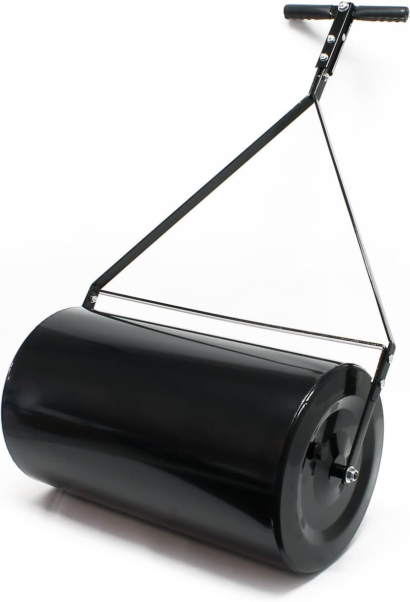 Lawn Roller,Combination Push/Tow Poly Lawn Roller with Easy Turn Tethered Plug,Durable Iron Garden Lawn Roller, 14 by 24", for Lawn and Garden Tractors (60L/16 Gallon)