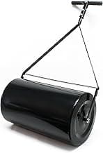 Lawn Roller,Combination Push/Tow Poly Lawn Roller with Easy Turn Tethered Plug,Durable Iron Garden Lawn Roller, 14 by 24", for Lawn and Garden Tractors (60L/16 Gallon)