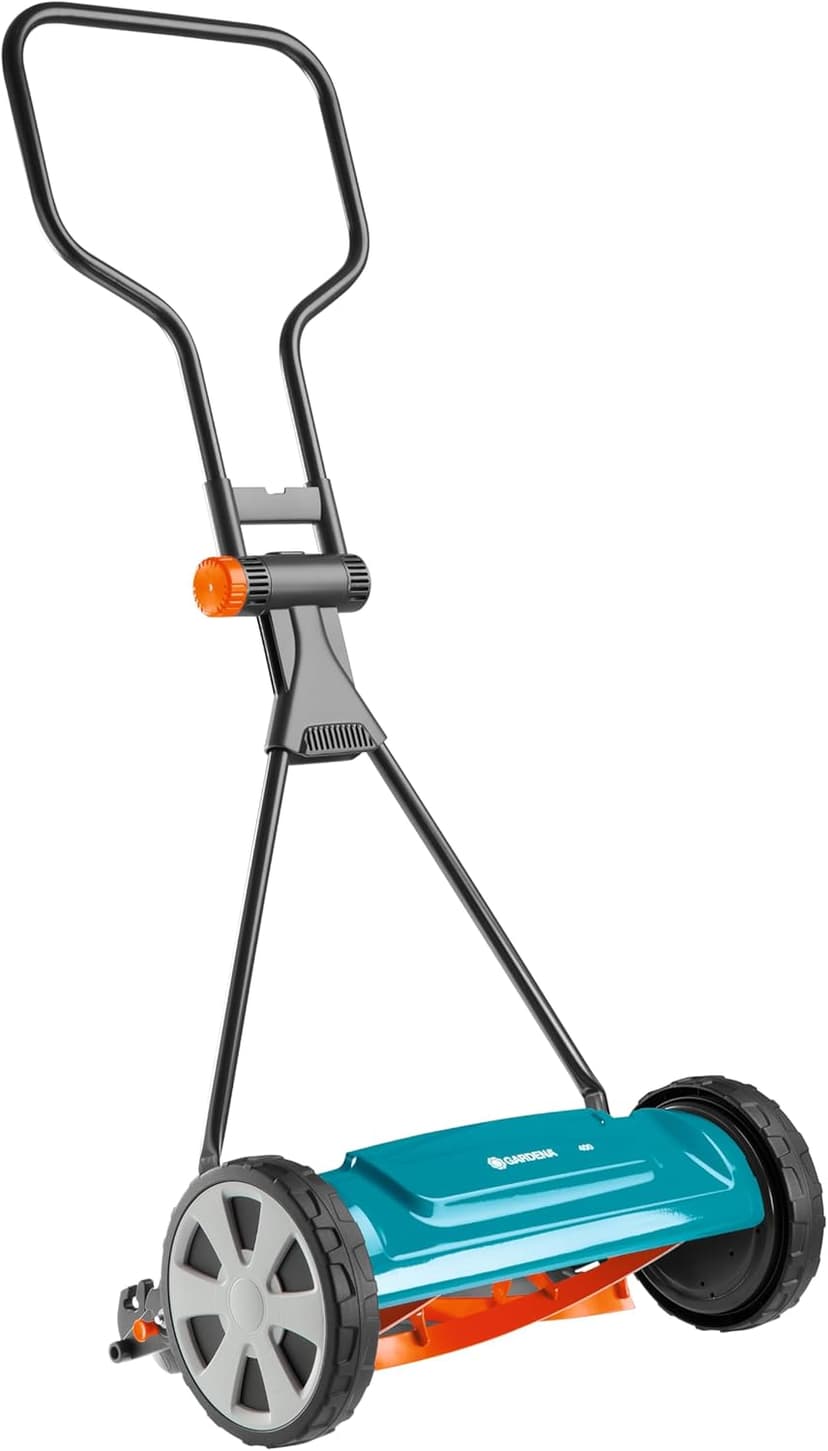 GARDENA (4018) Classic 16" Reel Lawn Mower with 5 Blades. Perfect Cut Every time for meticulous Yards. Eco-Friendly, Made in Europe