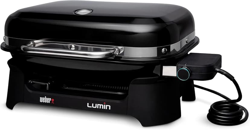 Weber Lumin Outdoor Electric Barbecue Grill, Black - Great Small Spaces such as Patios, Balconies, and Decks, Portable and Convenient