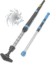 Efurden Rechargeable Pool Vacuum with Round Brush Design to Clean The Water Line, Protable Pool Cleaner Perfect for Spas, Hot Tubs and Small Pools for Sand and Debris, Blue
