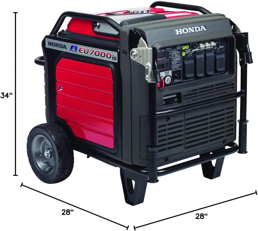 Honda EU7000IS 7,000 Watt Inverter Portable Backup Generator, Super Quiet, Electric Start