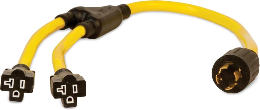 Champion 3-Foot 30-Amp 125/250-Volt Generator Y-Adapter (L14-30P to two 5-20R)